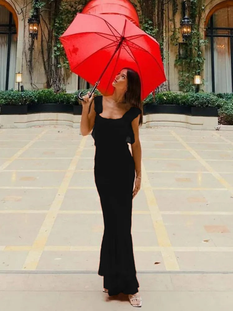 Levoire | Robe Maxi Décolleté Sans Épaule