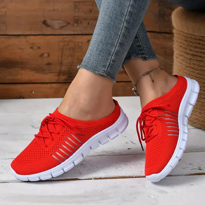 Levoire | Pantoufles, Ergonomique, À Enfiler, Chaussures Orthopédiques, Baskets Pour Femmes Rouge