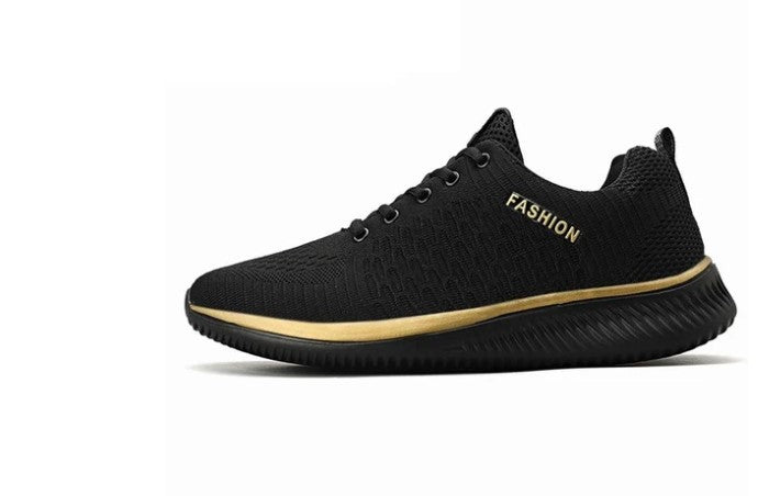Levoire | Chaussures De Sport Pour Hommes Tricotées Respirantes Légères Doré