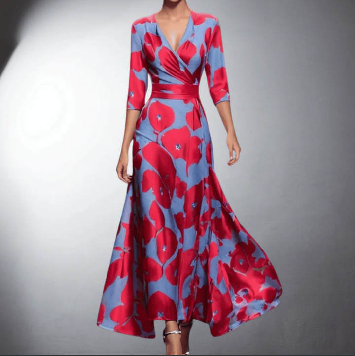 Levoire | Robe Fleur Longue Classique Rot