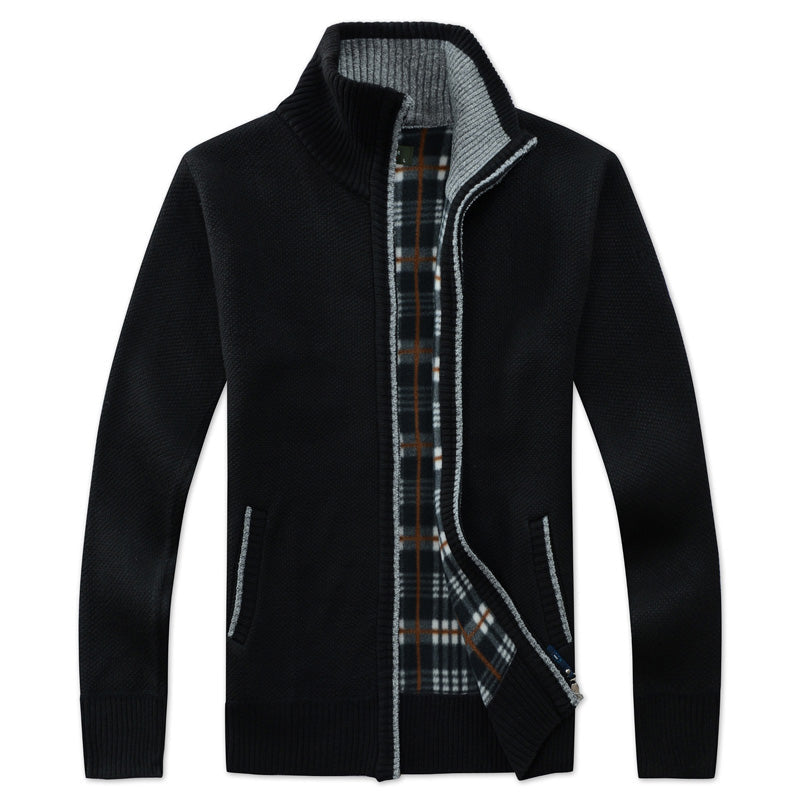 Levoire | Veste En Tricot Pour Hommes Avec Doublure En Polaire Noir