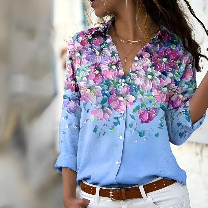 Levoire | Allure Intemporel T-Shirt À Manches Longues Bleu