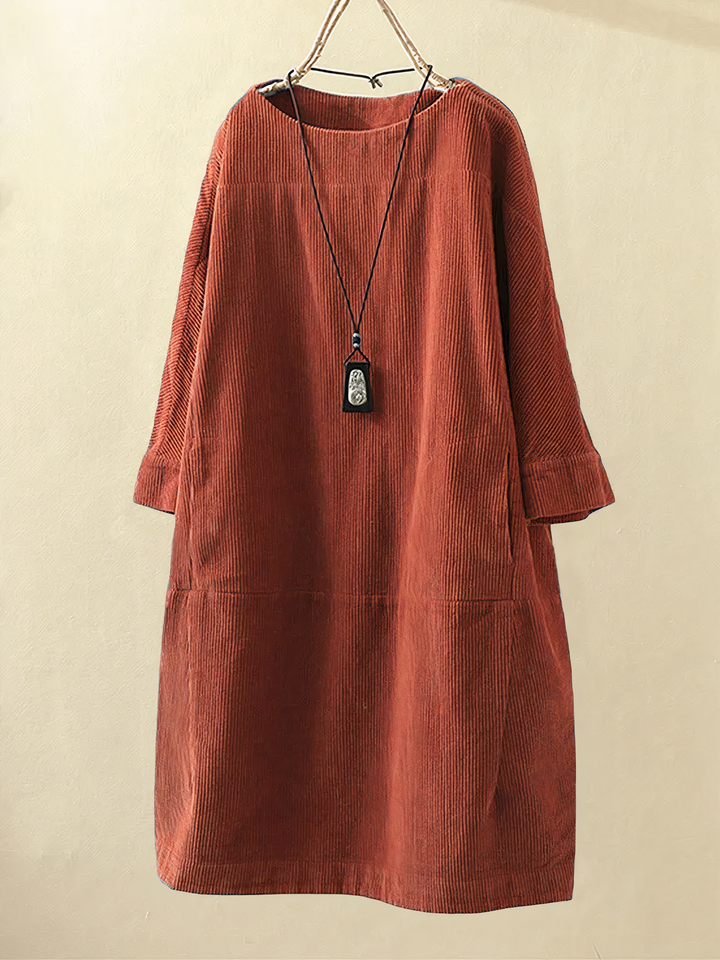 Levoire | Robe en A avec cordon de serrage L'orange