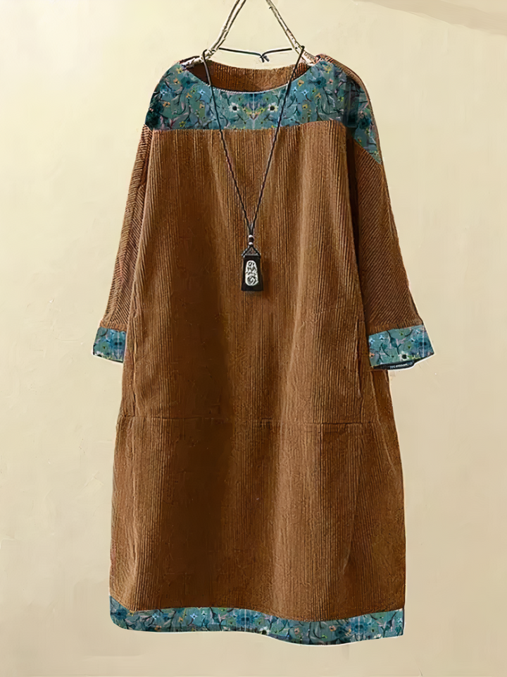 Levoire | Robe en A avec cordon de serrage Marron