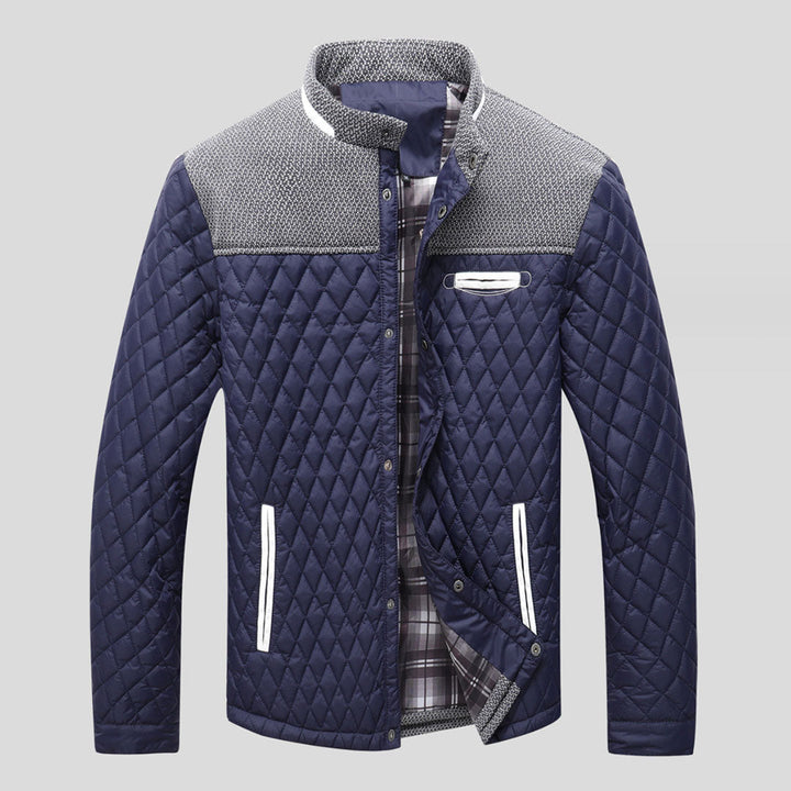 Levoire | Veste Matelassée Tendance Avec Col Bleue