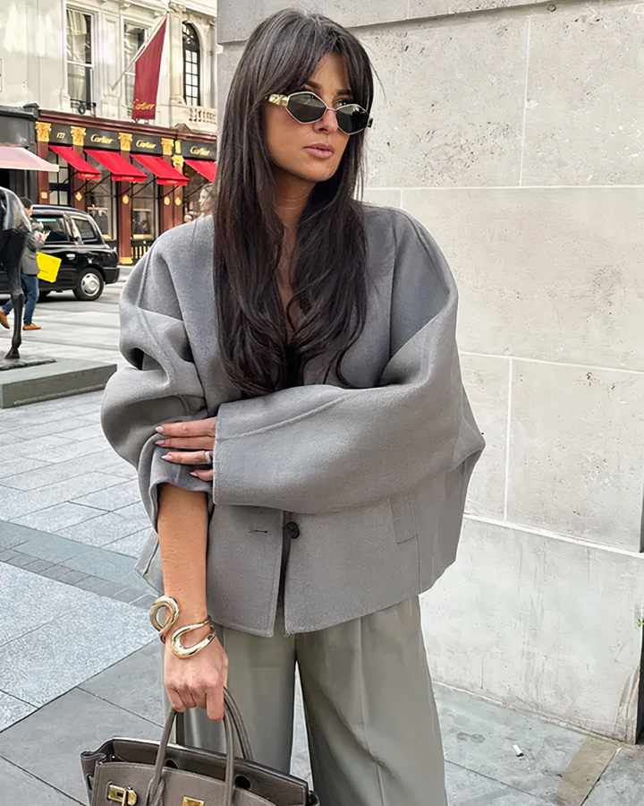 Levoire | Veste Élégante En Mélange De Laine Gris