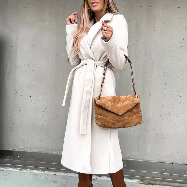 Levoire | Trench-Coat En Mélange De Laine Pour Femmes Blanc