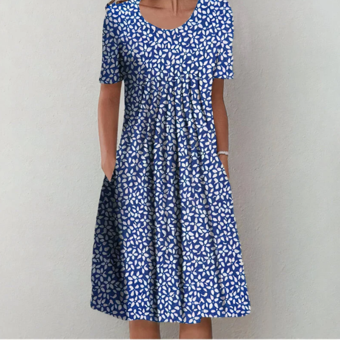 Levoire | Robe à fleurs ample Fleur bleue