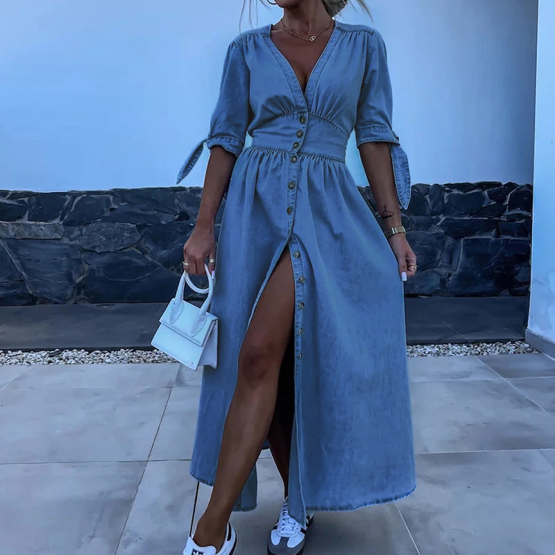 Levoire | Robe En Denim Avec Une Coupe Chic Et Intemporelle