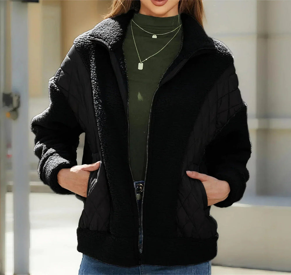 Levoire | Manteau Long Avec Manches Douces Et Poches Noir