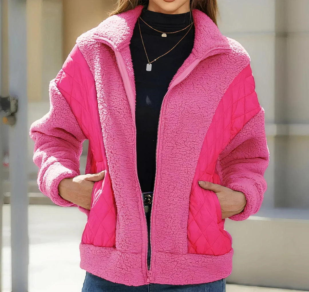 Levoire | Manteau Long Avec Manches Douces Et Poches Rosa