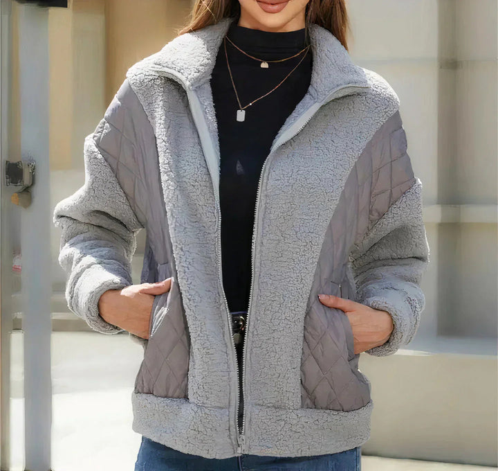 Levoire | Manteau Long Avec Manches Douces Et Poches Gris