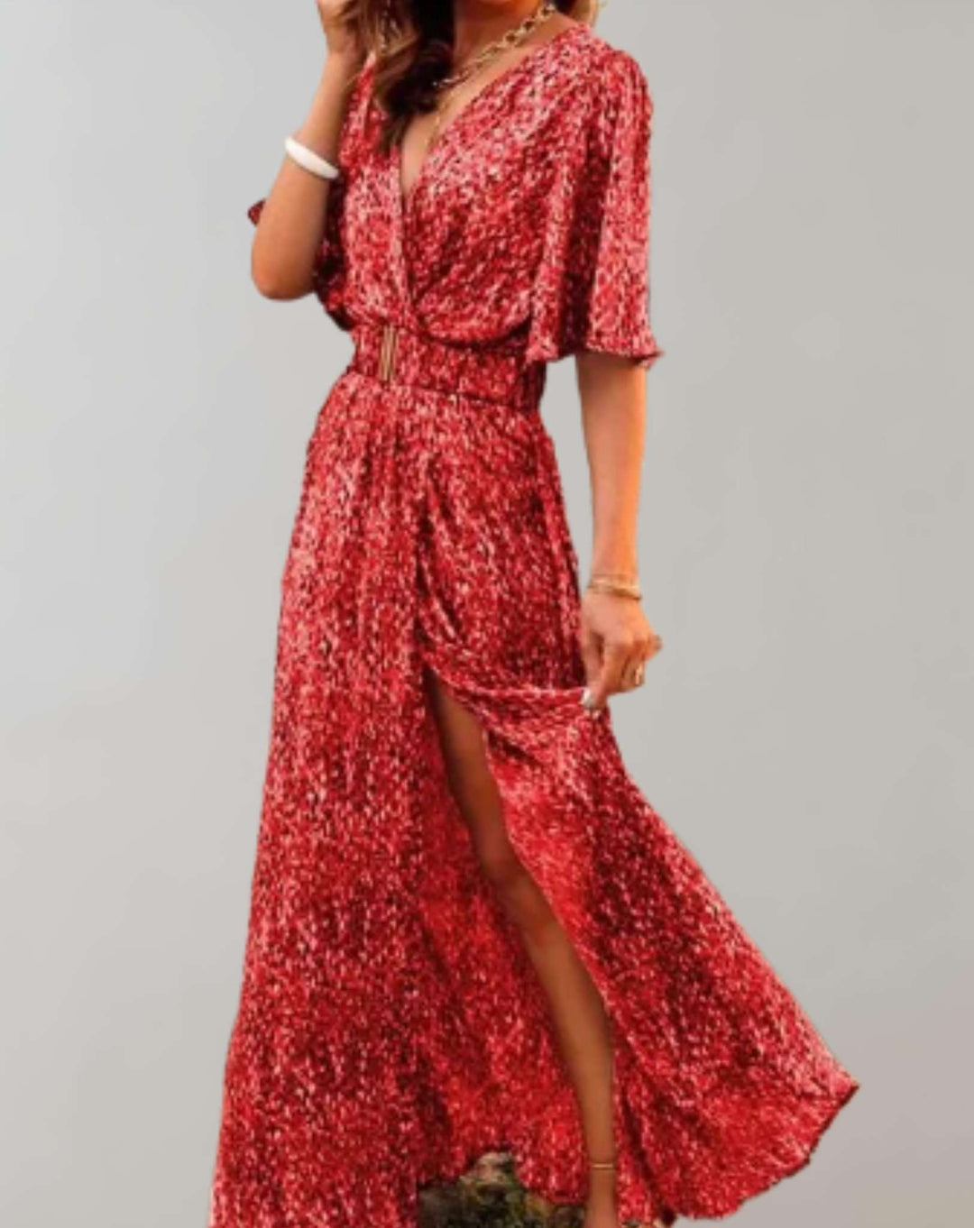 Levoire | Élégance Et Séduction Dans Une Robe Boho Rot