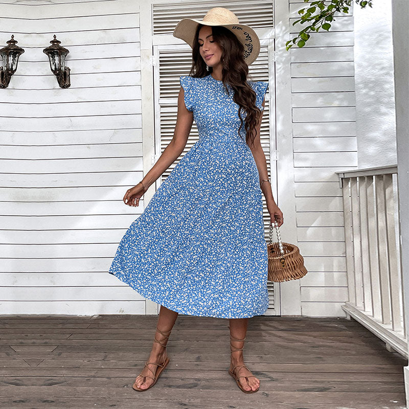 Levoire | Robe Midi Sans Manches Au Style Rétro Avec Motif Floral