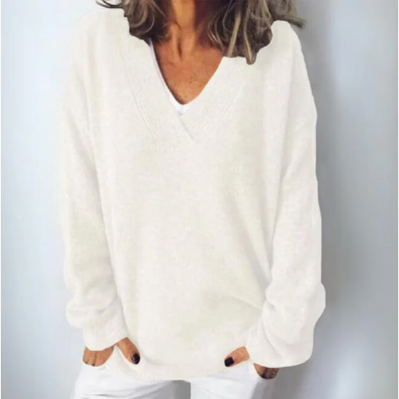 Levoire | Pull Chaleureux Et Décontracté Blanc