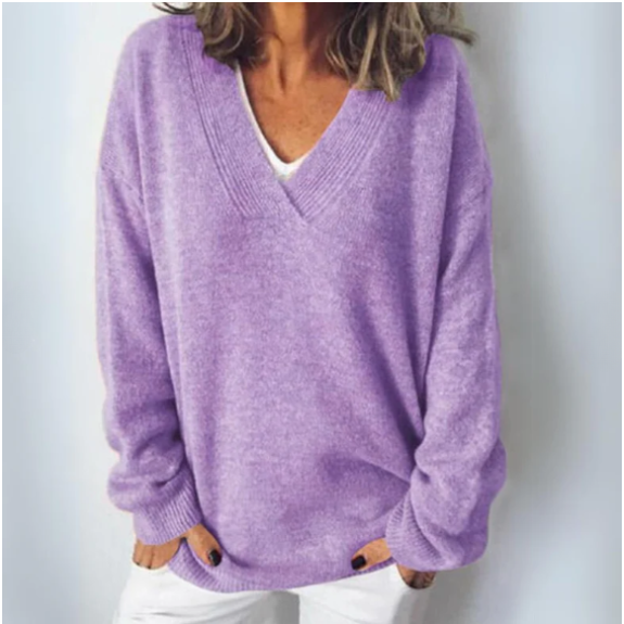 Levoire | Pull Chaleureux Et Décontracté Lilas