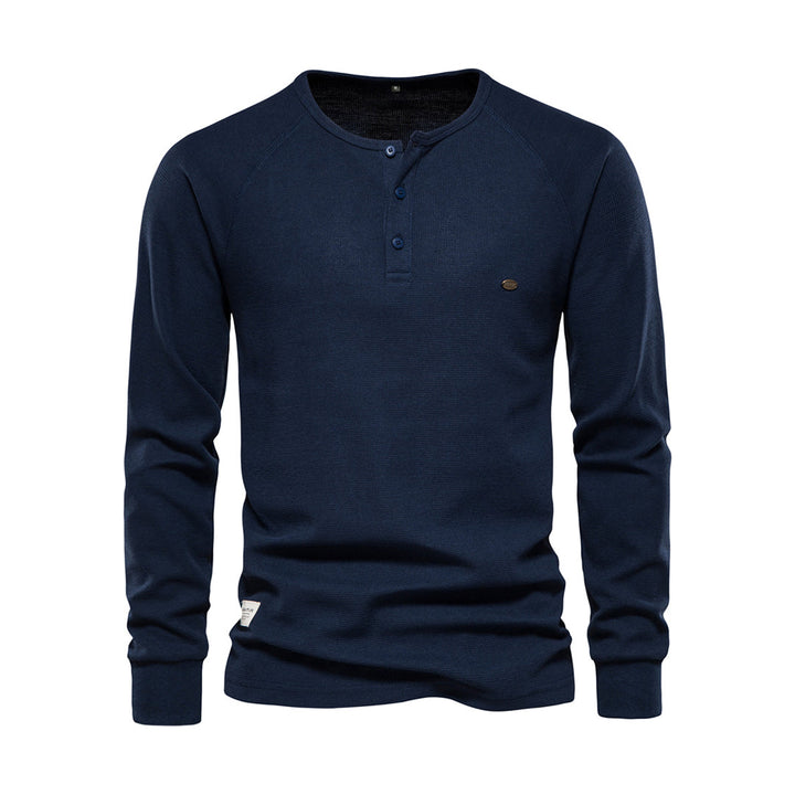 Levoire | Rento Col Rond Chemise À Manches Longues Et Patte De Boutonnage Émeraude