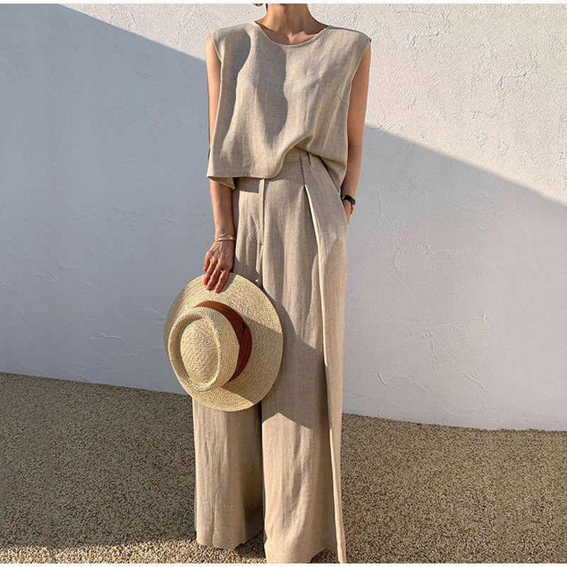 Levoire | Ensemble Avec Décolleté En U Et Pantalon Large