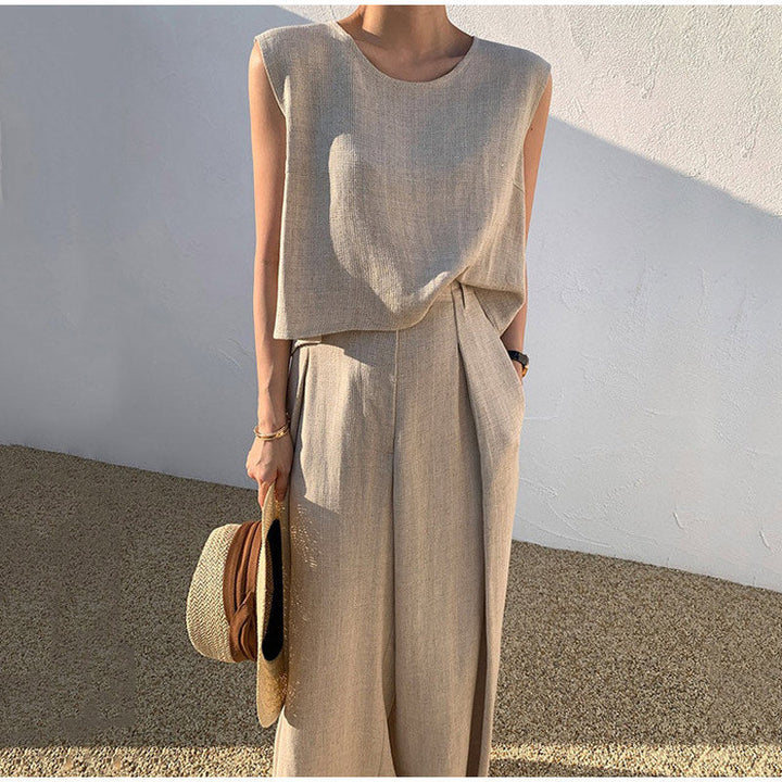 Levoire | Ensemble Avec Décolleté En U Et Pantalon Large