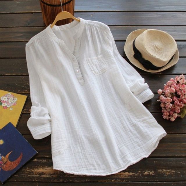 Levoire | Élégante Et Unique Blouse Pour Femme Blanc