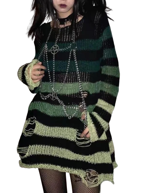 Levoire | Pull long Exercice de couleur verte Une taille