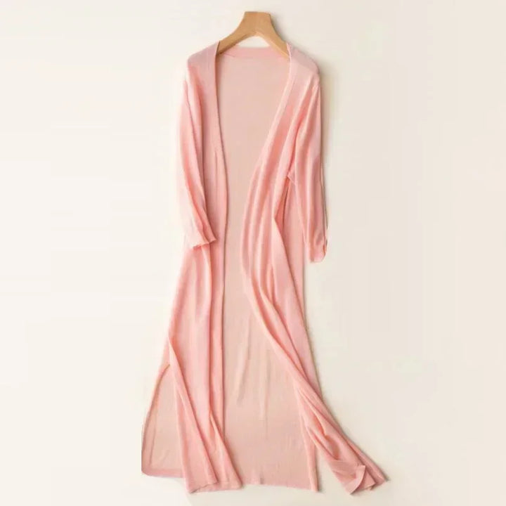 Levoire | Léger Élégant Long Gilet Rosa