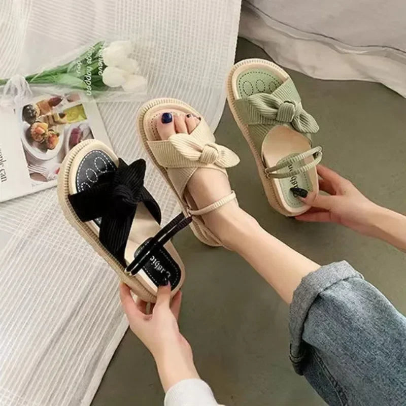Levoire | Sandales D'Été Pour Femmes Avec Bande En Papillon