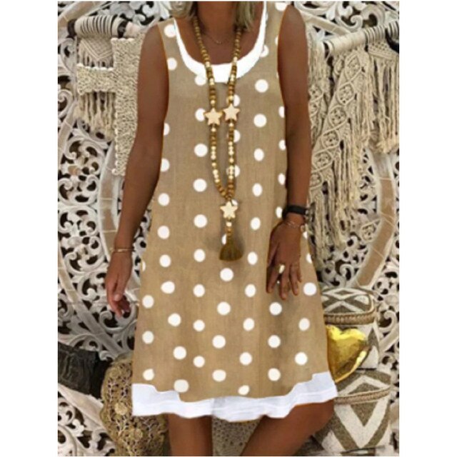 Levoire | Robe Sans Manches Dans Le Style Estival Jaune
