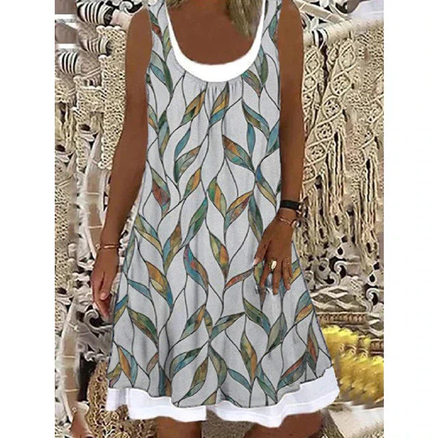 Levoire | Robe Sans Manches Dans Le Style Estival Gris-vert