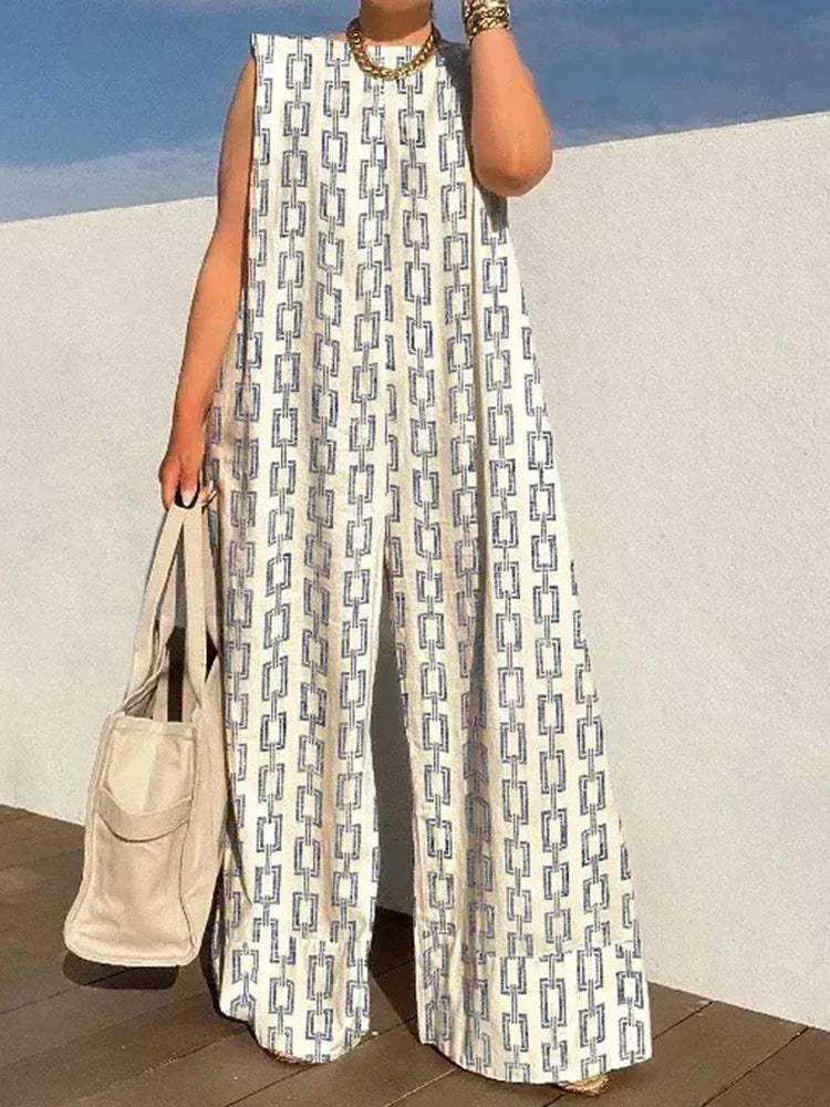 Levoire | Pantalons À Jambes Amples Combinaison Beige