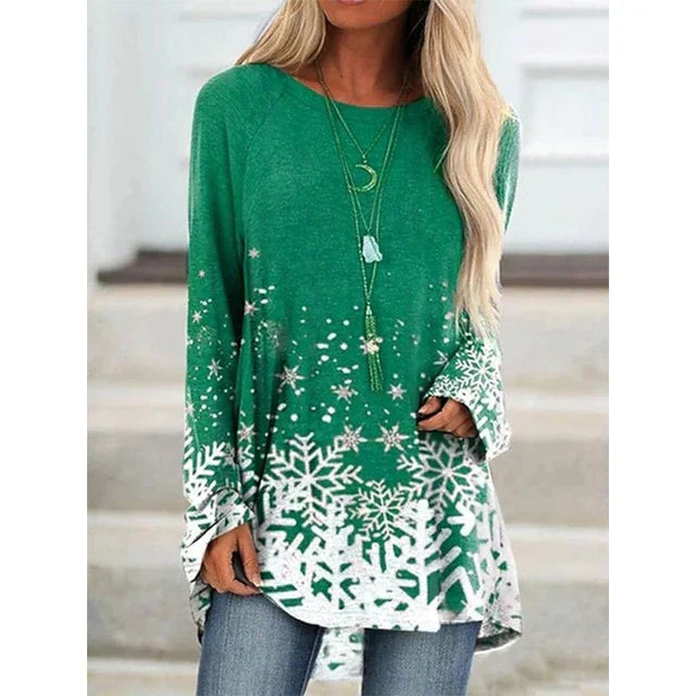 Levoire | T-shirt avec des flocons de neige Rot