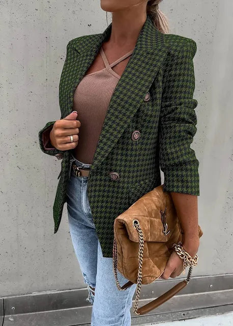 Levoire | Collection de Blazers à Carreaux pour Femmes Verte