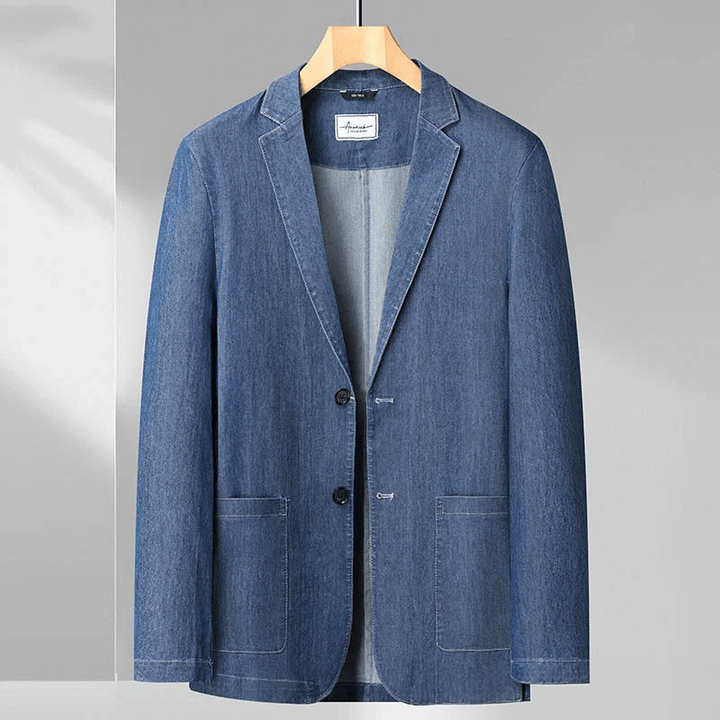 Levoire | Blazer En Denim Pour Hommes Bleu marine Taille unique