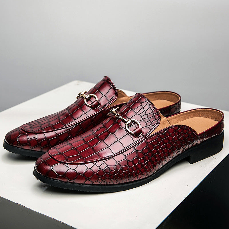 Levoire | Bottes À Loafers En Cuir Avec Motif Crocodile