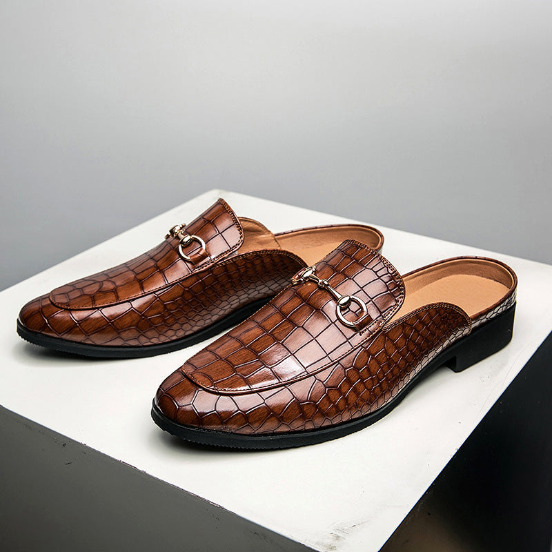 Levoire | Bottes À Loafers En Cuir Avec Motif Crocodile