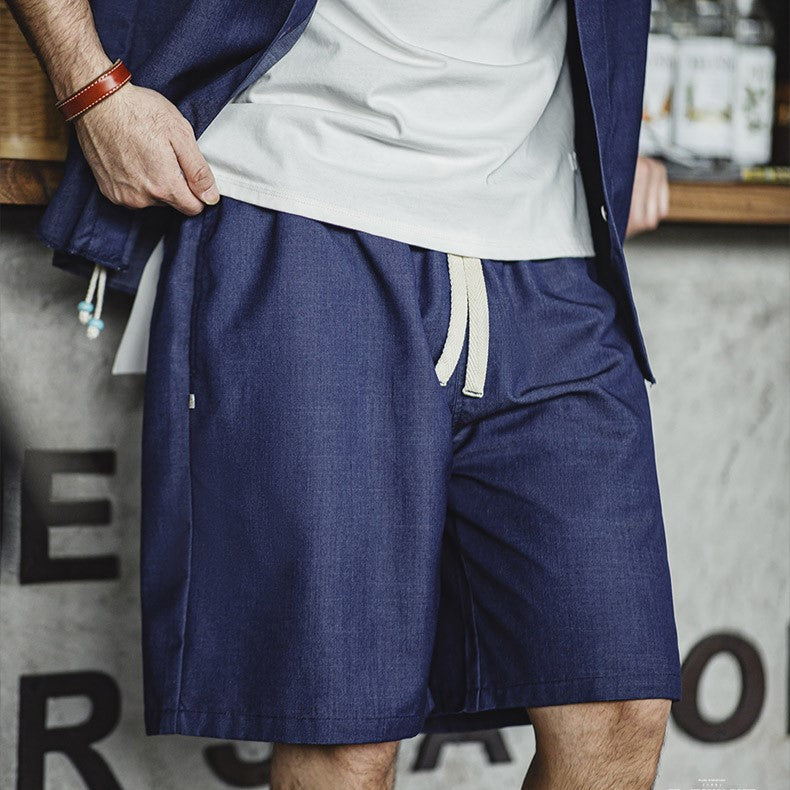 Levoire | Shorts Denim Rétro Avec Taille Élastique