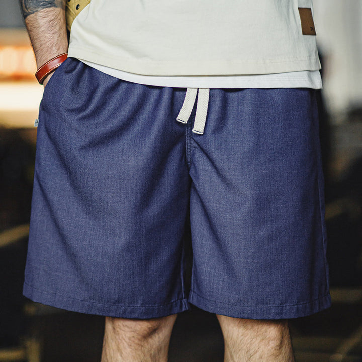 Levoire | Shorts Denim Rétro Avec Taille Élastique