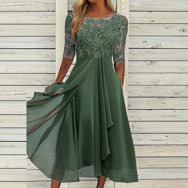 Levoire | Robe de fête en dentelle Vert