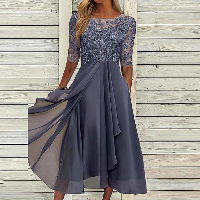 Levoire | Robe de soirée en dentelle Violet