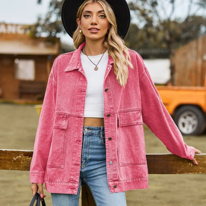 Levoire | Veste En Denim À Manches Longues Avec Boutons