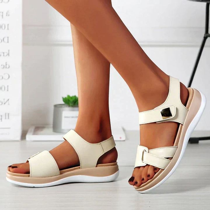 Levoire | Sandales À Deux Brides Pour Femmes Braun