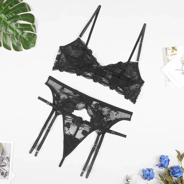 Levoire | Ensemble De Lingerie Séduisant 3 Pièces De Style Français