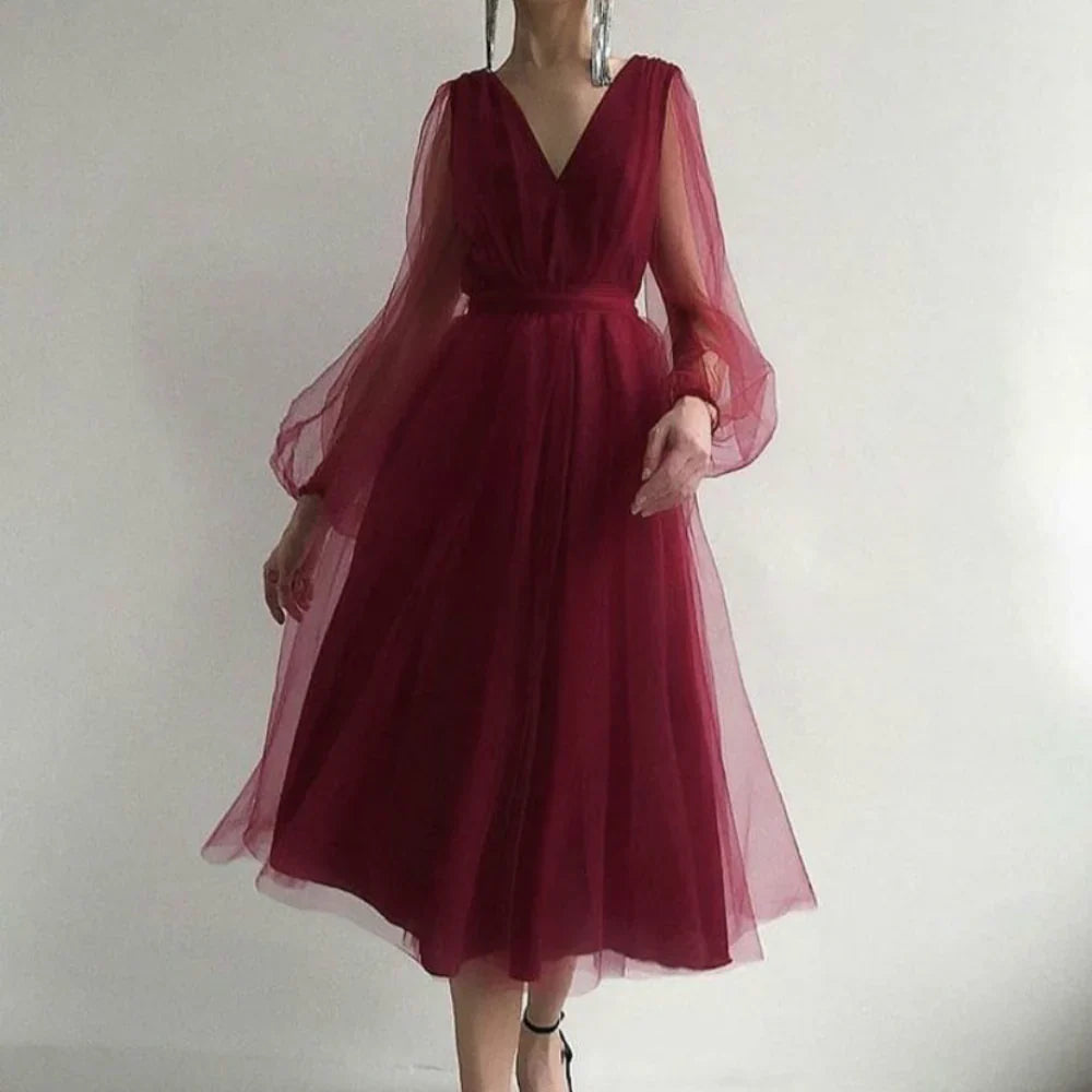 Levoire | Récolte De Vin Midi Robe Avec Des Détails Décoratifs