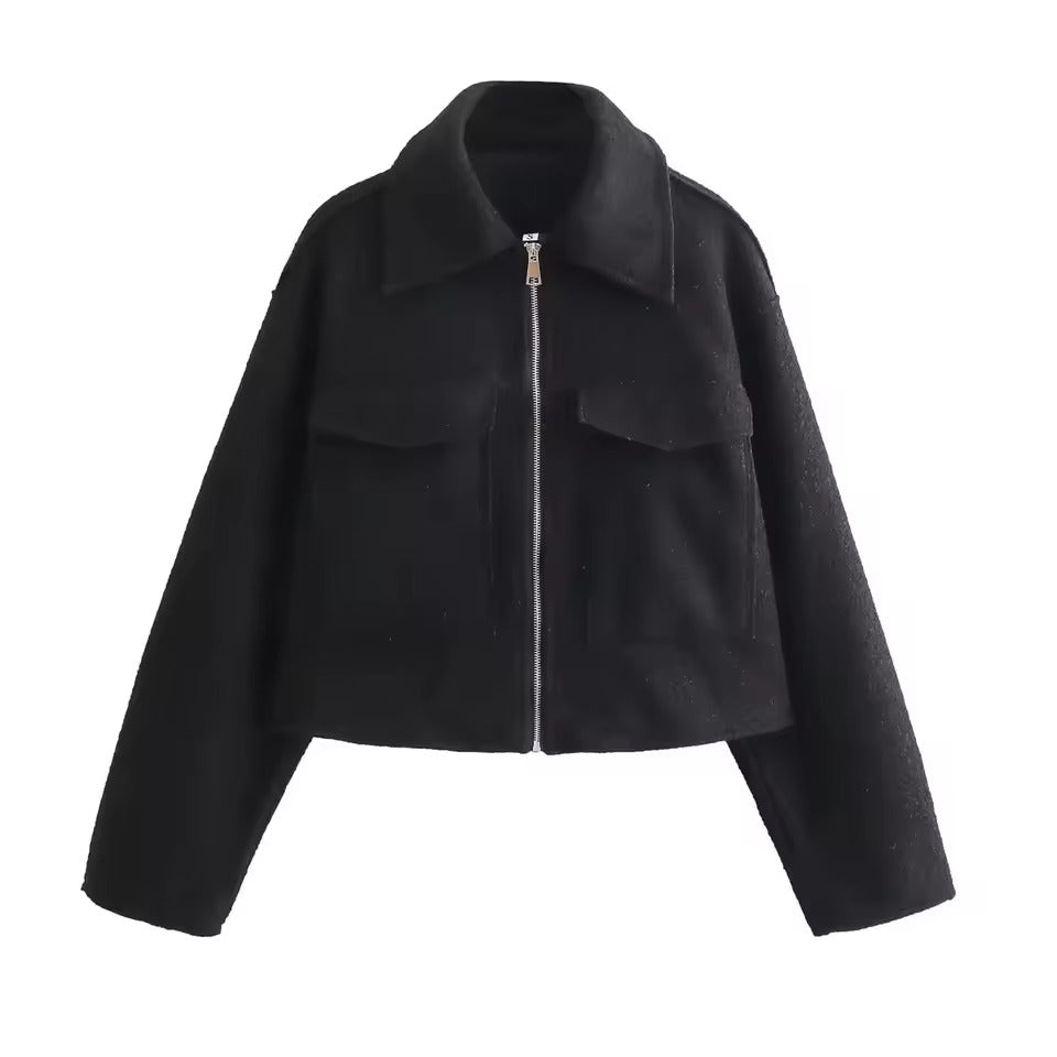 Levoire | Veste Cropped À La Mode Pour Toutes Les Occasions Noir