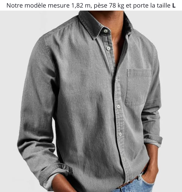 Levoire | Chemise Élégante Et Polyvalente Gris