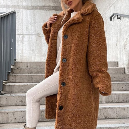Levoire | Veste En Teddy Unique D'Automne Braun