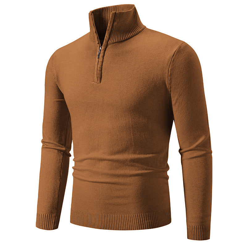 Levoire | Pull-Over À Zip Marron