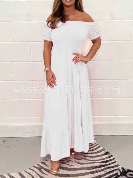 Levoire | Robe en A à couches à manches courtes Robe en A à couches Blanc