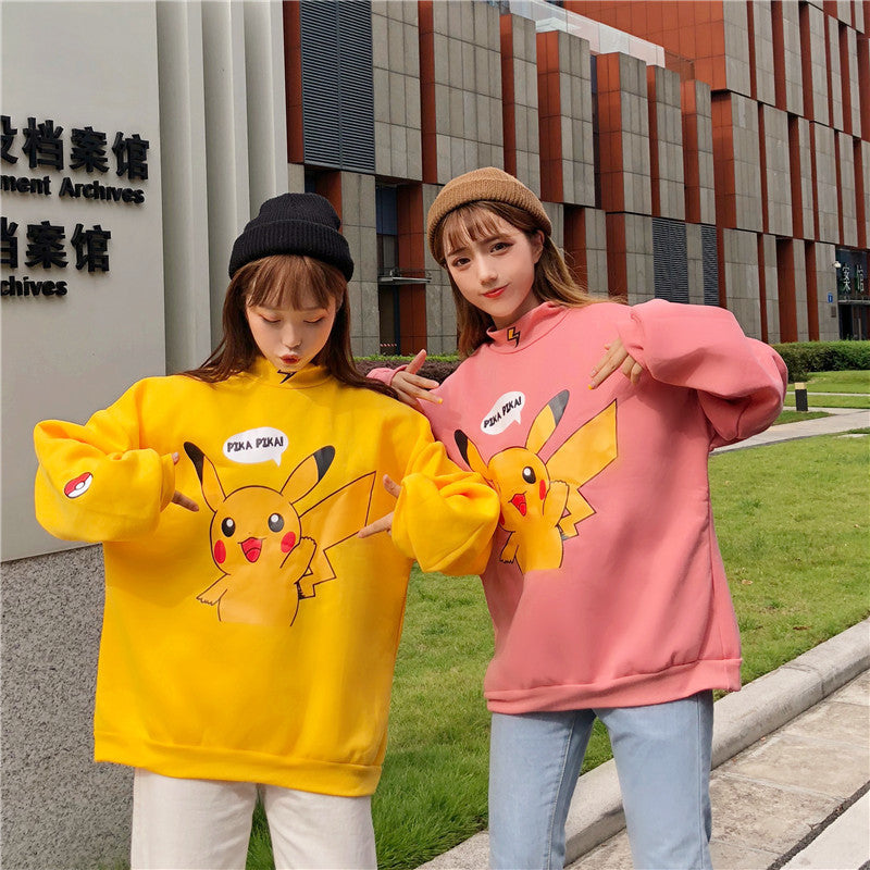 Sweatshirt femme avec motif Pikachu et col haut Levoire