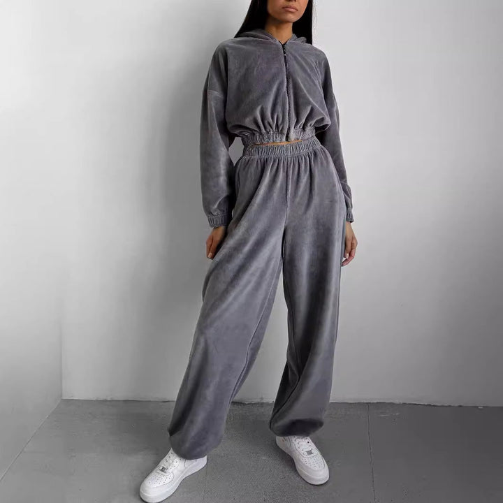 Levoire | Ensemble de sweat à capuche confortable et ample avec col haut